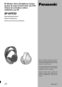 Mode d’emploi Panasonic RP-WF930 Casque