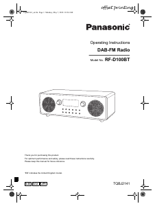 Manual Panasonic RF-D100BTEB Radio