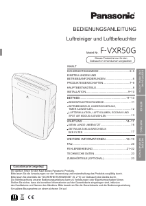 Bedienungsanleitung Panasonic F-VXR50G Luftreiniger