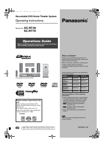 Manual Panasonic SC-RT70 Home Theater System