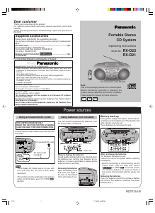 Handleiding Panasonic RX-D21GN Stereoset