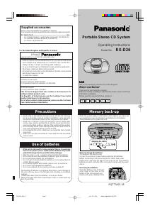Handleiding Panasonic RX-D26 Stereoset