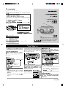Handleiding Panasonic RX-D19EB Stereoset