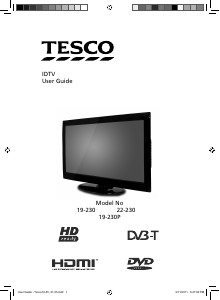 Bruksanvisning Tesco IDTV 19-230P LCD TV
