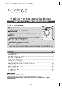 Handleiding Daewoo DWDG1441 Wasmachine