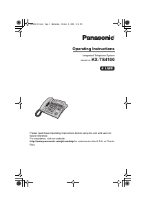 Manual Panasonic KX-TS4100 Phone