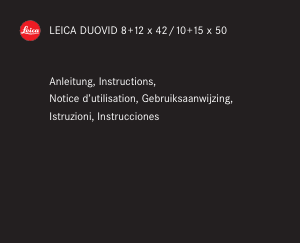 Manuale Leica Duovid 10x50 Binocolo