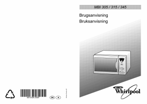 Bruksanvisning Whirlpool MBI 315 W Mikrobølgeovn