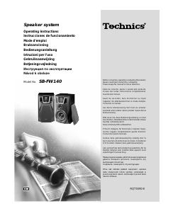 Bedienungsanleitung Technics SB-FW140 Lautsprecher