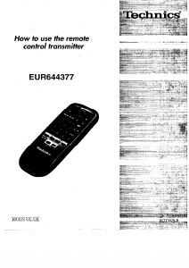 Handleiding Technics EUR644377 Afstandsbediening