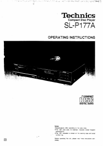 Handleiding Technics SL-P177A CD speler
