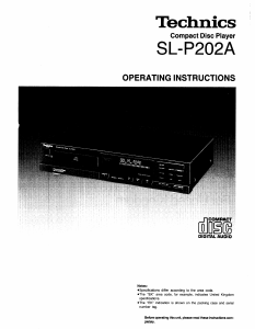 Handleiding Technics SL-P202 CD speler