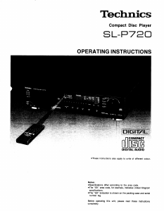 Handleiding Technics SL-P720 CD speler