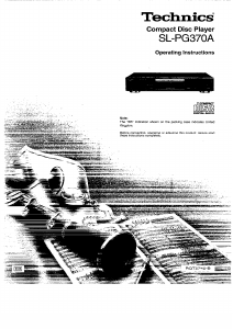 Handleiding Technics SL-PG370A CD speler
