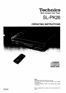 Handleiding Technics SL-PK26 CD speler