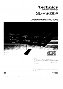 Handleiding Technics SL-PS620A CD speler