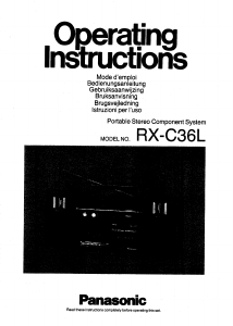 Bruksanvisning Panasonic RX-C36 Stereoanläggning
