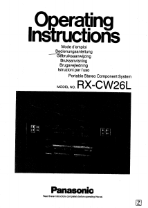 Bruksanvisning Panasonic RX-CW26 Stereoanläggning