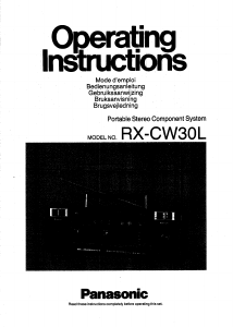 Bruksanvisning Panasonic RX-CW30 Stereoanläggning