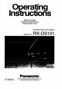 Bruksanvisning Panasonic RX-DS101 Stereoanläggning