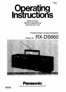 Bruksanvisning Panasonic RX-DS660 Stereoanläggning