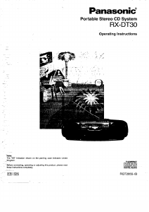 Bruksanvisning Panasonic RX-DT30 Stereoanläggning