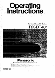 Bruksanvisning Panasonic RX-DT401 Stereoanläggning