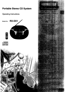 Bruksanvisning Panasonic RX-DX1 Stereoanläggning