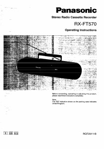 Bruksanvisning Panasonic RX-FT570 Stereoanläggning