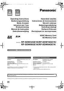 Használati útmutató Panasonic RP-SDW04GE1K SD-kártya
