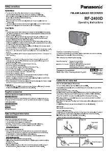Bruksanvisning Panasonic RF-2400DEG Radio