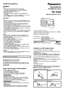 Manual Panasonic RF-3500EB Radio