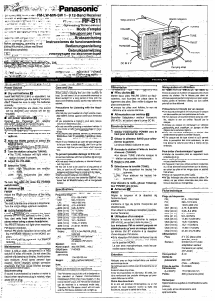 Manual Panasonic RF-B11 Radio