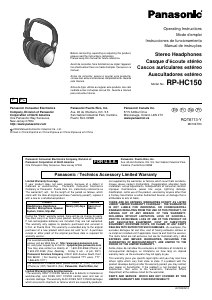 Manual Panasonic RP-HC150 Headphone