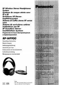 Manuale Panasonic RP-WF900 Cuffie
