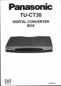 Manual Panasonic TU-CT30 Digital Receiver