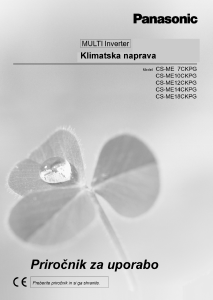 Priročnik Panasonic CS-ME14CKPG Klimatska naprava