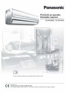Priročnik Panasonic CS-PW18DKE Klimatska naprava