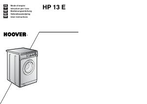 Manual Hoover HP 13 EDE Washing Machine