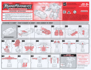 Hướng dẫn sử dụng Hasbro 81301 Transformers Alternators Smokescreen