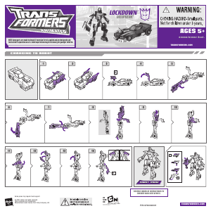 Hướng dẫn sử dụng Hasbro 83468 Transformers Animated Lockdown