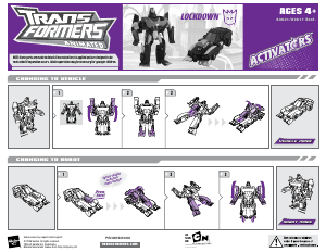 Hướng dẫn sử dụng Hasbro 83621 Transformers Animated Lockdown