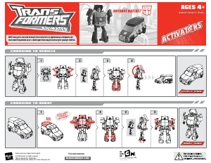 Hướng dẫn sử dụng Hasbro 83641 Transformers Animated Autobot Ratchet