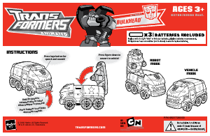 사용 설명서 Hasbro 83709 Transformers Animated Autobot Bulkhead