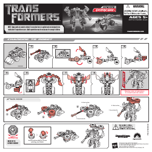 Hướng dẫn sử dụng Hasbro 83747 Transformers Autobot Grindcore