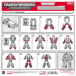 Hướng dẫn sử dụng Hasbro 94236 Transformers Marvel Black Costume Spider Man