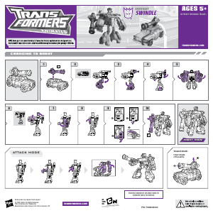 Hướng dẫn sử dụng Hasbro 97587 Transformers Animated Swindle