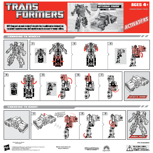 Руководство Hasbro 98469 Transformers Activators Optimus Prime