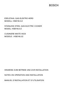 Handleiding Bosch HSB745156E Fornuis