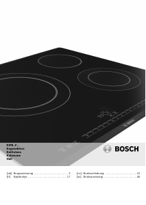 Brugsanvisning Bosch PIP845F17E Kogesektion